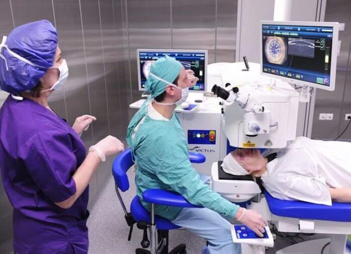 W przypadku uszkodzeń siatkówki przeprowadza się koagulację laserową